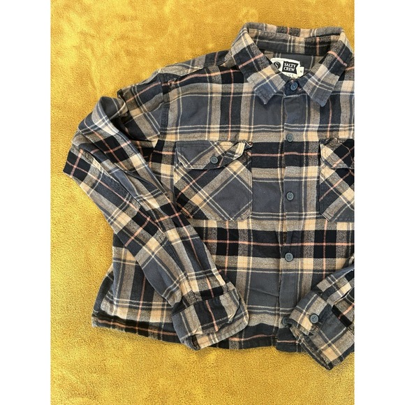 Salty Crew Womens Long Sleeve Flannel Multicolor Size M Button Up - Picture 4 of 7